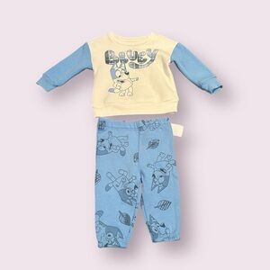NWT Bluey Baby Sweatshirt And Pants Set Size 3-6 Months